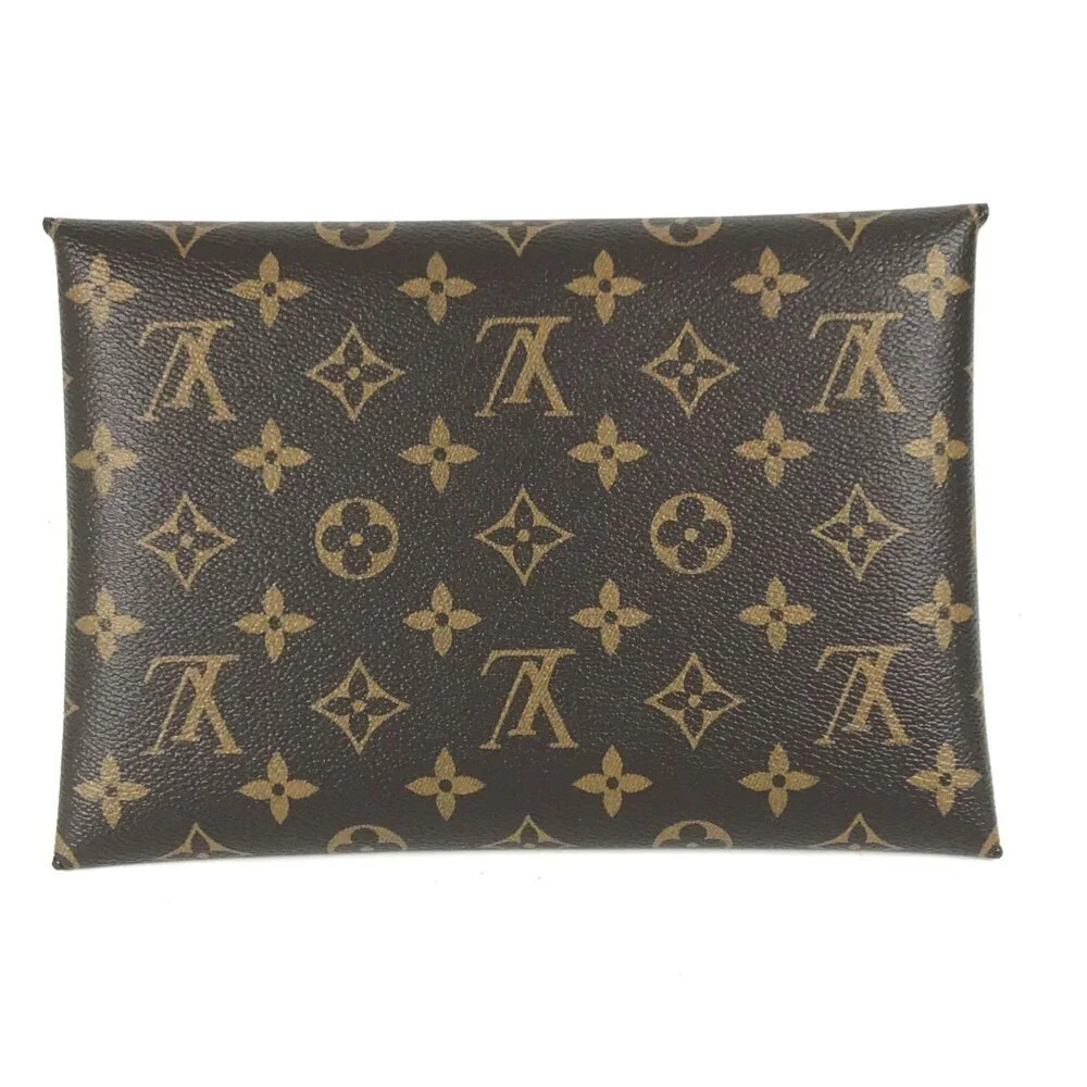 LOUIS VUITTON Brown Monogram Canvas Pochette Pouch